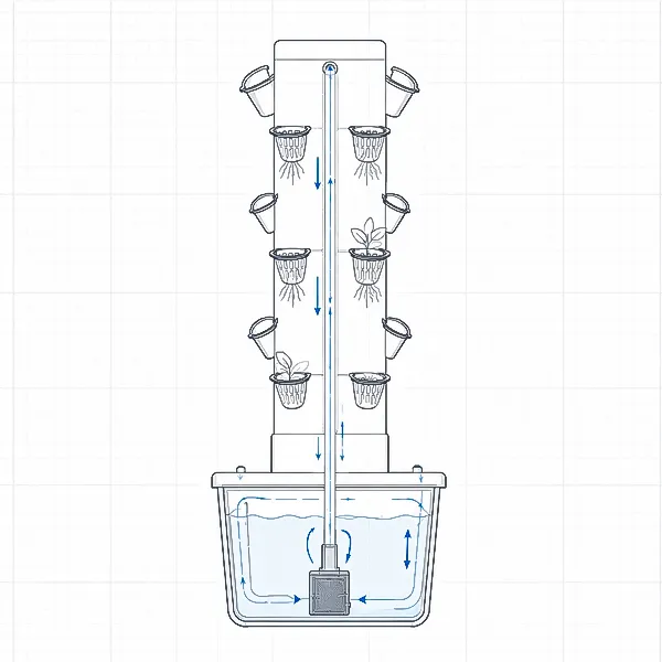 tour hydroponie conception technique
